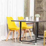 Homall Dining Chair Modern Style DSW Upholstered Dining Chair Indoor Kitchen Dining Living Room Side Chairs with Classic Shell and Beech Wood Legs Set of 4