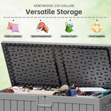 Homall 260 Gallon Outdoor Resin Deck Box ,Lockable, with Side Handles & Hydraulic Rod, Ideal for Patio, Garden, Poolside