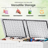 Homall 260 Gallon Outdoor Resin Deck Box ,Lockable, with Side Handles & Hydraulic Rod, Ideal for Patio, Garden, Poolside