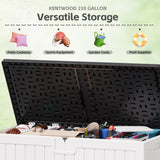 Homall 260 Gallon Outdoor Resin Deck Box ,Lockable, with Side Handles & Hydraulic Rod, Ideal for Patio, Garden, Poolside