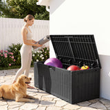 Homall 220 Gallon Resin Deck Box, Waterproof UV-Resistant Outdoor Storage box, Lockable