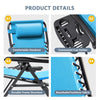 Lacoo Zero Gravity Chair Patio Outdoor Foldable Lawn Lounge Chair Reclining Chair with Adjustable Pillow Pack of 2