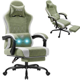 Homall Reclining Gaming Chair Premium Technical Fabric Massage Video Game Chair with Headrest, Lumber Support and Footrest,