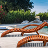 Homall Outdoor Chaise Lounge Folding Chairs Solid Acacia Wood Sun Loungers Balcony Recliner,for Garden, Patio, Pool Deck