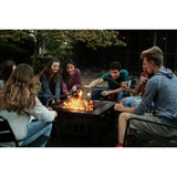 Homall 32" Patio Square Fire Pit Table for Patio Backyard BBQ, Ice Storage with Mesh Lid, Poker and Cover, Black