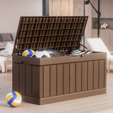 Homall 82 Gallon Outdoor Storage in Resin Deck Box Lockable Deck Box