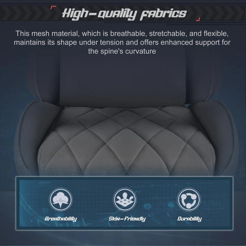 Homall Gaming Chair Fabric Computer Chair Massage Game Chair Cloth Office Chair with Headrest, Lumbar Support & Footrest