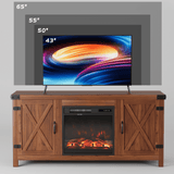 Homall Modern Farmhouse TV Stand Double Barn Door Fireplace TV Stand for TVs up to 65 inch, 58 inch