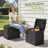 Homall 31 Gallon Outdoor Deck Box In Resin with Seat, Black
