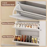 Homall Shoe Storage Cabinet with Flip Drawers & Adjustable Shelves, Freestanding Shoe Organizer for Entryway