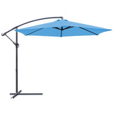 Lacoo 10 Ft Offset Hanging Polyester Market Outdoor Patio Umbrella with Steel Frame and Easy Tilt