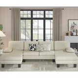 Homall Modern U-shaped Sectiona Sofa, Corduroy, 4 Seat Oversized Sofa, Lounge Chair