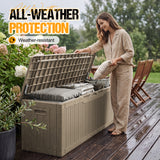 Homall 100 Gallon Outdoor Box Deck Plastic Resin Storage Box