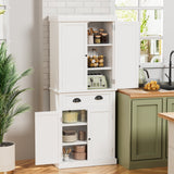 Homall 72 "H Kitchen Storage Cabinet, Multi-Shelf Storage Cabinet with Storage Drawers Storage Cabinet for Kitchen and Living Room,White