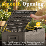 Homall 100 Gallon Outdoor Box Deck Plastic Resin Storage Box