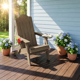 Homall Folding Adirondack Chair Outdoor HDPE Plastic Heavy Duty for Patio Backyard Garden, Blue
