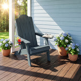 Homall Folding Adirondack Chair Outdoor HDPE Plastic Heavy Duty for Patio Backyard Garden, Blue