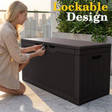 Homall 100 Gallon Outdoor Box Deck Plastic Resin Storage Box