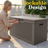 Homall 100 Gallon Outdoor Box Deck Plastic Resin Storage Box