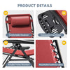 Lacoo Zero Gravity Chair Patio Outdoor Foldable Lawn Lounge Chair Reclining Chair with Adjustable Pillow Pack of 2