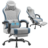 Homall Reclining Gaming Chair Premium Technical Fabric Massage Video Game Chair with Headrest, Lumber Support and Footrest,
