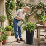Homall 25" Tall Plastic Planter Set of 2 with Inside Pots, Drainages, for Outdoor and Indoor
