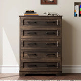 Homall 6-Drawer Wood Dresser for Bedroom, Large Storage Cabinet with Anti-Tip Safety and Modern Arch Design, Double Classified Storage Organizer Chest for Living Room