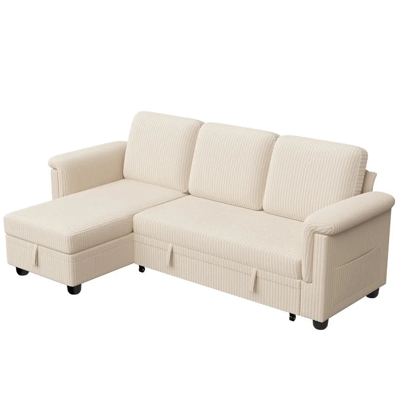 Homall L-Shaped Sofa Bed with Reversible Storage Chaise Convertible Modern Sectional Couch for Living Room