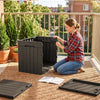 Homall 31 Gallon Outdoor Deck Box In Resin with Seat