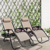 Lacoo Zero Gravity Chair Patio Outdoor Foldable Lawn Lounge Chair Reclining Chair with Adjustable Pillow Pack of 2