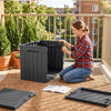 Homall 31 Gallon Outdoor Deck Box In Resin with Seat