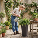 Homall 25" Tall Plastic Planter Set of 2 with Inside Pots, Drainages, for Outdoor and Indoor