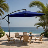 Vyrox 10 FT Offset Hanging Patio Umbrella, Outdoor Cantilever Market Umbrella with PU Waterproof Canopy, Steel Frame, Easy Slide Tilt for Deck, Garden & Poolside