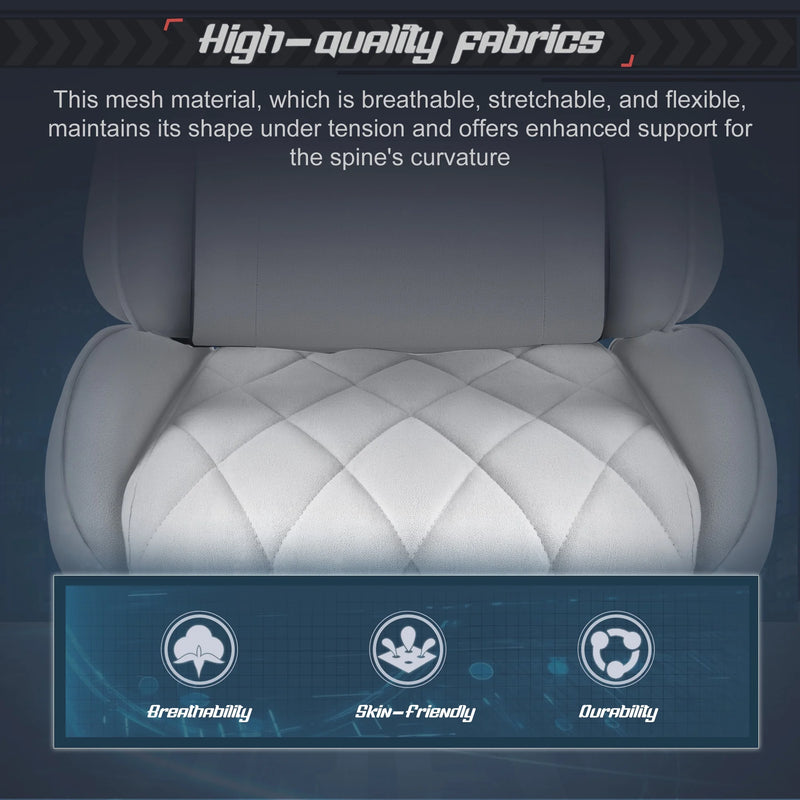 Homall Gaming Chair Fabric Computer Chair Massage Game Chair Cloth Office Chair with Headrest, Lumbar Support & Footrest