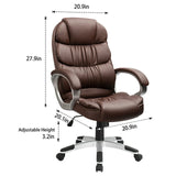 HOMALL Faux Leather High-Back Executive Office Desk Chair with Armrests