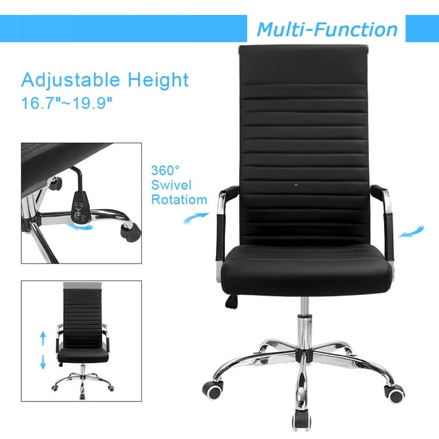 HOMALL High-Back Office Desk Chair Faux Leather Executive Chair with Lumbar Support