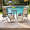 Lacoo Zero Gravity Chair Patio Outdoor Foldable Lawn Lounge Chair Reclining Chair with Adjustable Pillow Pack of 2