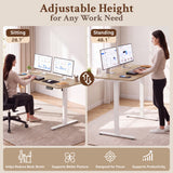 Homall Electric Height Adjustable Standing Desk Home Office Computer Desk Memory Preset with T-Shaped Metal Bracket