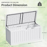 Homall 260 Gallon Outdoor Resin Deck Box ,Lockable, with Side Handles & Hydraulic Rod, Ideal for Patio, Garden, Poolside