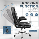 Homall Faux Leather Office Chair Adjustable Height Desk Chair Ergonomic Chair