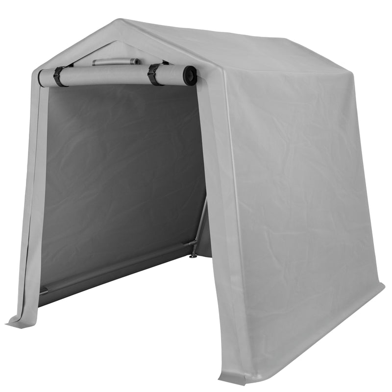 Homall 6X6 ft Storage Tent Outdoor Portable Shelter Shed for Motorcycle, Waterproof and UV Resistant, Anti-Snow Carport with Rolled up Zipper Doors and Vents,Gray