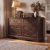 Homall 6 Drawer Dresser with Metal Handle, Vintage-Style Chest of Drawers for Bedroom