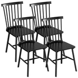 Homall Wood Windsor Dining Chair Set of 4,Farmhouse Spindle Back Chair for Kitchen & Dining Room, Brown