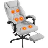 Homall Massage Office Chair with Heat and 6 Vibration Points,High Back Executive Ergonomic Computer Desk Chair with Reclining Backrest and Footrest,PU Leather,Black