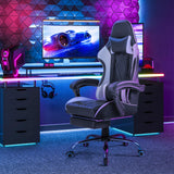 Homall Gaming Chair Massage Office Chair Computer Racing Chair High Back PU Leather Chair with Footrest