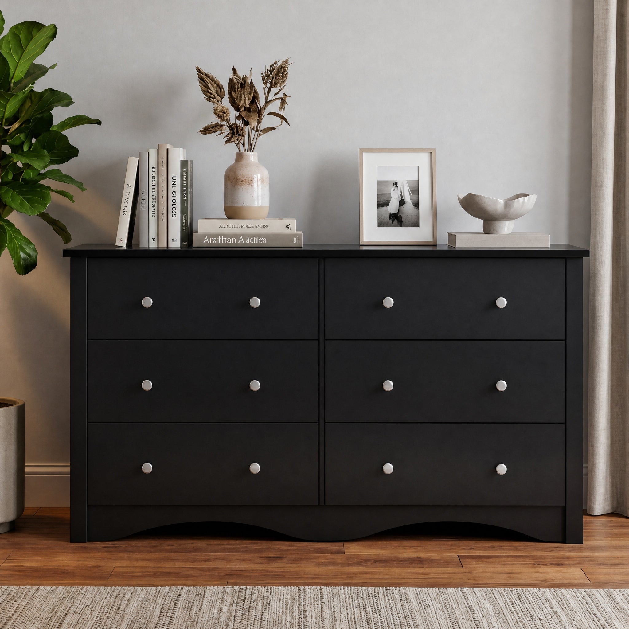 Homall Wood Dresser 6 Drawer Double Tier Dresser, Modern Wood Chest of – homalldirect