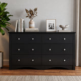 Homall Wood Dresser 6 Drawer Double Tier Dresser, Modern Wood Chest of Drawer for Living Room, Bedroom