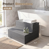 Homall Hot Tub Step, Heavy Duty Pool Stair with Non-Slip Surface, Durable Weather-Resistant Resin for Indoor&Outdoor, Gray