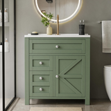 Homall 30'' Bathroom Vanity with Undermount Resin Sink, Freestanding Bathroom Vanity with Resin Top, Wood Bathroom Cabinet with Drawers & Shelves