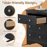 Homall 6 Drawer Double Dresser Equipped with an Anti-Toppling Device, Modern Wood Chest of Drawer for Living Room Bedroom